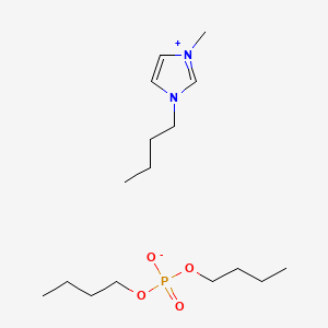 Chemical structure of 1-Butyl-3-methylimidazolium dibutyl phosphate