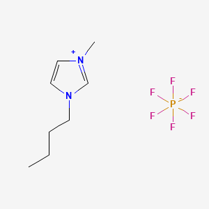 Chemical structure of 1-Butyl-3-methylimidazolium hexafluorophosphate