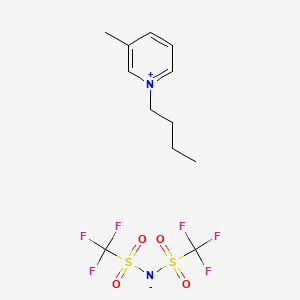 Chemical structure of 1-Butyl-3-methylpyridinium bis(trifluormethylsulfonyl)imide