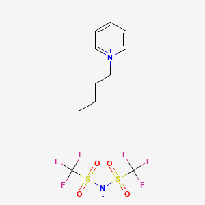 Chemical structure of 1-Butylpyridinium bis(trifluoromethanesulfonyl)imide