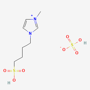 Chemical structure of 1-butylsulfonic-3-methylimidazolium hydrogensulfate