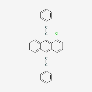 Chemical structure of 1-Chloro-9,10-bis(phenylethynyl)anthracene