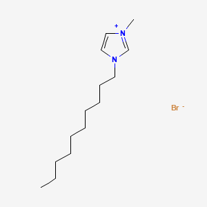 Chemical structure of 1-decyl-3-methylimidazolium bromide