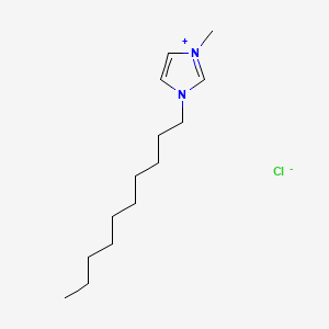 Chemical structure of 1-decyl-3-methylimidazolium chloride