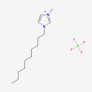 Chemical structure of 1-Decyl-3-methylimidazolium tetrafluoroborate