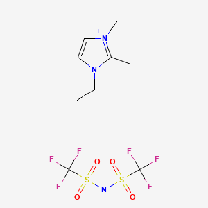 Chemical structure of 1-Ethyl-2,3-dimethylimidazolium bis(trifluoromethanesulfonyl)imide