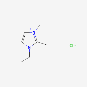 Chemical structure of 1-ethyl-2,3-dimethylimidazolium chloride