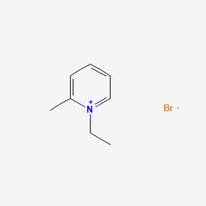 Chemical structure of 1-Ethyl-2-methylpyridinium Bromide