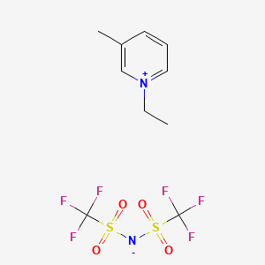 Chemical structure of 1-Ethyl-3-methylpyridinium Bis(trifluoromethanesulfonyl)imide