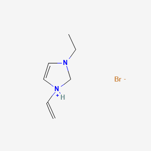 Chemical structure of 1-Ethyl-3-vinylimidazolium bromide
