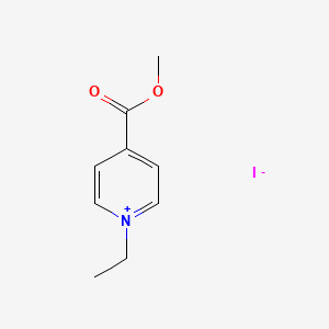 Chemical structure of 1-Ethyl-4-(methoxycarbonyl)pyridin-1-ium iodide