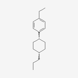 Chemical structure of 1-Ethyl-4-(trans-4-propylcyclohexyl)benzene