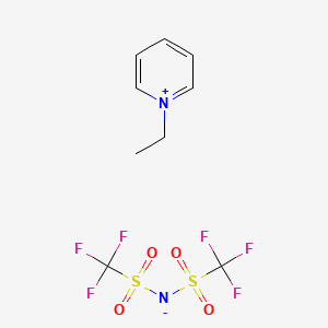 Chemical structure of 1-Ethylpyridinium bis(trifluoromethylsulfonyl)imde