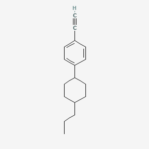 Chemical structure of 1-Ethynyl-4-(4-propylcyclohexyl)benzene