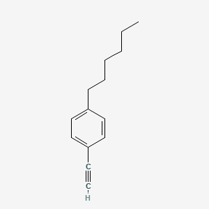 Chemical structure of 1-Ethynyl-4-hexylbenzene