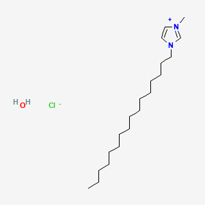 Chemical structure of 1-Hexadecyl-3-methyl-1H-imidazol-3-ium chloride hydrate