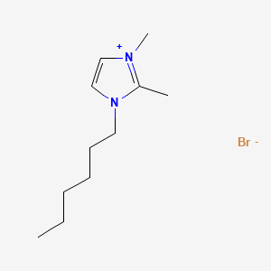 Chemical structure of 1-Hexyl-2,3-dimethylimidazolium bromide