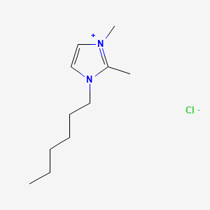 Chemical structure of 1-Hexyl-2,3-dimethylimidazolium chloride