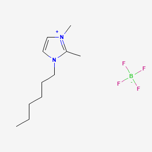 Chemical structure of 1-Hexyl-2,3-dimethylimidazolium tetrafluoroborate
