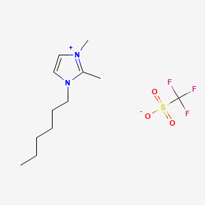 Chemical structure of 1-Hexyl-2,3-dimethylimidazolium trifluoromethansulfonate