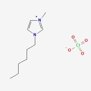 Chemical structure of 1-Hexyl-3-methyl-2,3-dihydro-1H-imidazole perchlorate