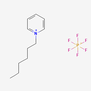 Chemical structure of 1-Hexylpyridinium Hexafluorophosphate