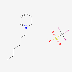 Chemical structure of 1-Hexylpyridinium trifluoromethanesulfonate