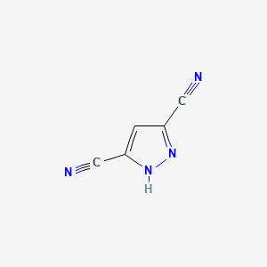 Chemical structure of 1H-pyrazole-3,5-dicarbonitrile