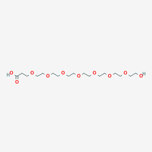 Chemical structure of 1-Hydroxy-3,6,9,12,15,18,21-heptaoxatetracosan-24-oic acid