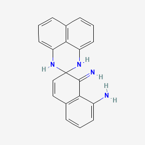 Chemical structure of 1-Imino-1',3'-dihydro-1H-spiro[naphthalene-2,2'-perimidin]-8-amine