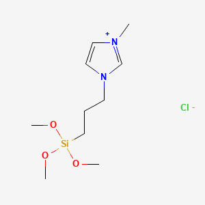 Chemical structure of 1-(Propyltrimethoxyl)-3-methylimidazolium chloride
