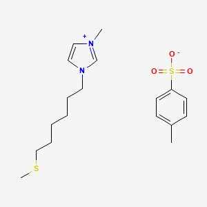 Chemical structure of 1-Methyl-3-[6-(methylthio)hexyl]imidazolium p-Toluenesulfonate