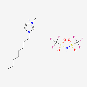 Chemical structure of 1-Methyl-3-octyl-1H-imidazol-3-ium Bis((trifluoromethyl)sulfonyl)amide