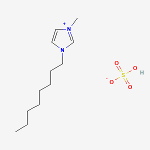Chemical structure of 1-methyl-3-octyl-1H-imidazol-3-ium hydrogen sulfate