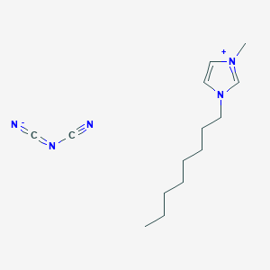 Chemical structure of 1-Octyl-3-methylimidazolium dicyanamide