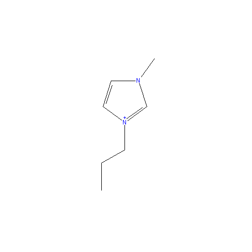 Chemical structure of 1-Propyl-3-methylimidazolium chloride