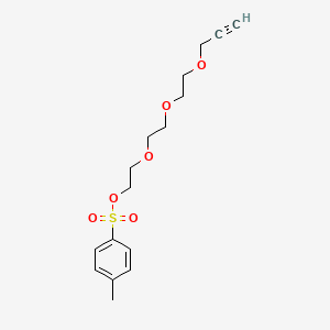 Chemical structure of 1-Methyl-4-((2-(2-(2-(prop-2-yn-1-yloxy)ethoxy)ethoxy)ethyl)sulfonyl)benzene
