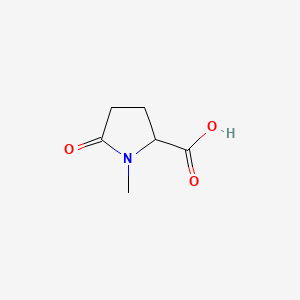 Chemical structure of 1-methyl-5-oxo-DL-proline