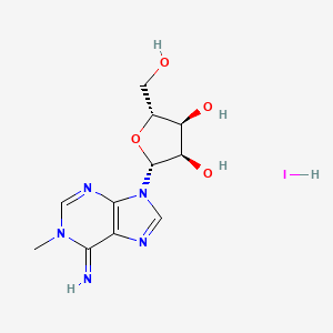 Chemical structure of 1-Methyladenosine hydroiodide