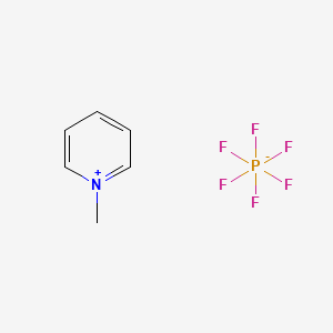 Chemical structure of 1-Methylpyridinium Hexafluorophosphate
