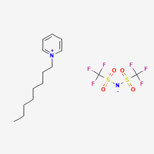 Chemical structure of N-Octylpyridinium Bis(trifluoromethylsulfonyl)imide