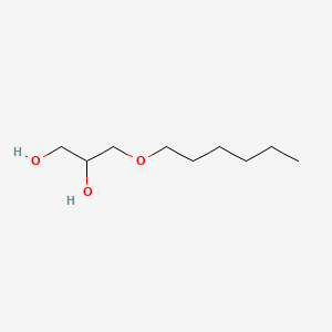 Chemical structure of 1-O-Hexyl-rac-glycerol