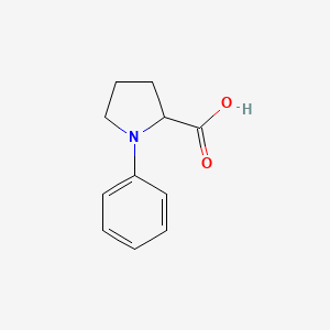 Chemical structure of 1-Phenylpyrrolidine-2-carboxylic acid