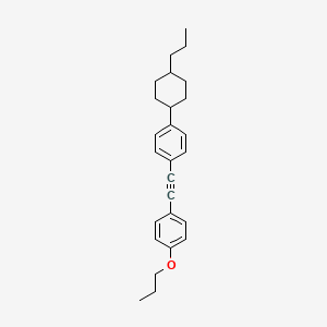 Chemical structure of 1-Propoxy-4-((4-((1S,4R)-4-propylcyclohexyl)phenyl)ethynyl)benzene