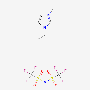 Chemical structure of 1-Propyl-3-methylimidazolium bis(trifluoromethylsulfonyl)imide