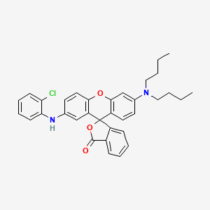 Chemical structure of 2'-(2-Chloroanilino)-6'-(dibutylamino)fluoran