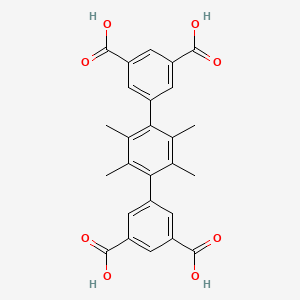 Chemical structure of 2',3',5',6'-Tetramethyl-[1,1':4',1''-terphenyl]-3,3'',5,5''-tetracarboxylic acid