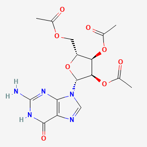 Chemical structure of 2',3',5'-Tri-O-acetylguanosine