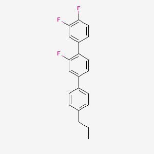Chemical structure of 2',3,4-Trifluoro-4''-propyl-1,1':4',1''-terphenyl