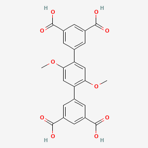 Chemical structure of 2',5'-Dimethoxy-[1,1':4',1"-terphenyl]-3,3",5,5"-tetracarboxylic acid